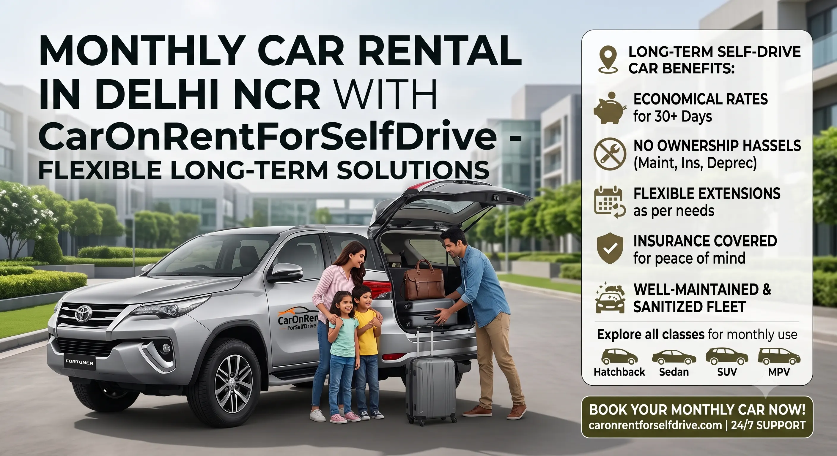 Monthly Car Rental in Delhi