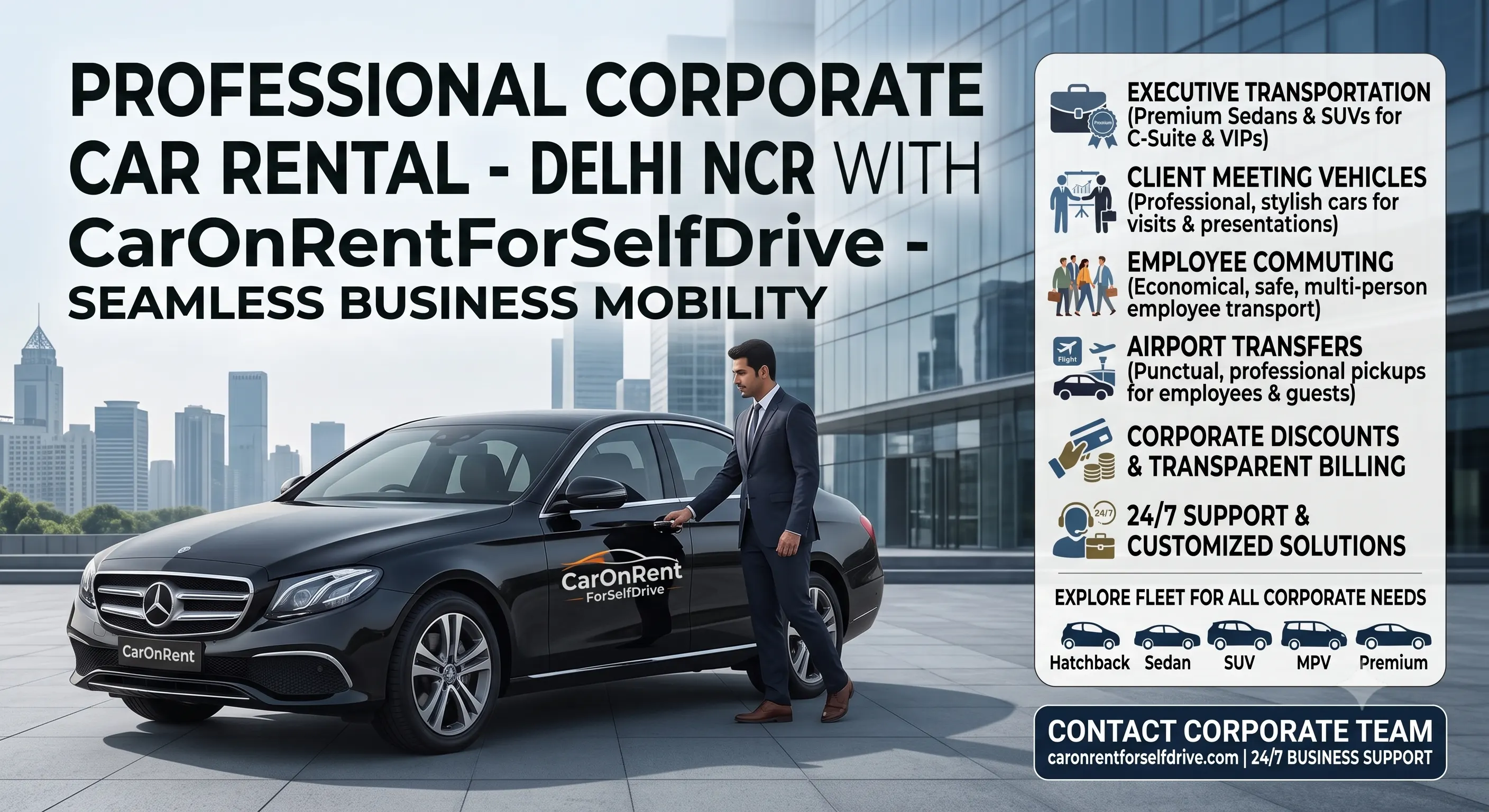 Corporate Car Rental in Delhi