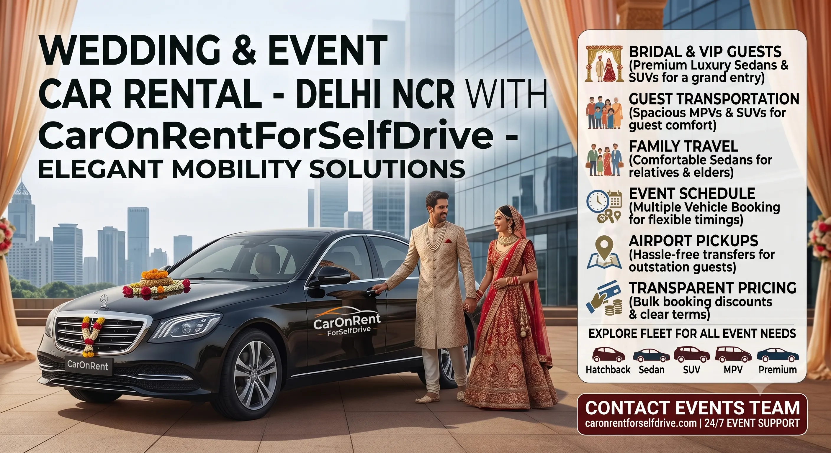 Wedding & Event Car Rental in Delhi
