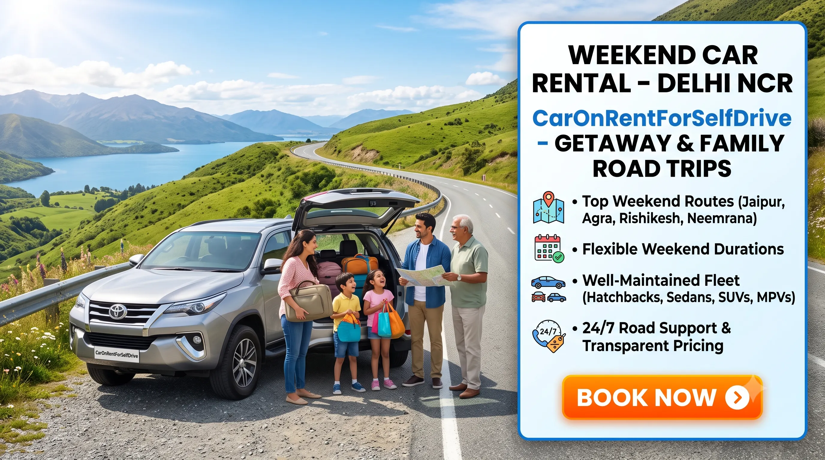 Weekend Car Rental in Delhi